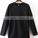 Runwaylover EY2355B Europe Style 2017 Ladies Fashion Hollow Out Pullover Hoodie thumbnail-1