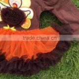 2015 Baby Toddler Girls Children Tutu Romper Girls Thanksgiving Romper Turky Romper Girls Lace Tutu Romper Necklace and Headband thumbnail-3
