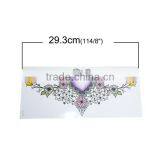 Paper Removable Waterproof Sternum Sticker Body Art Multicolor Flower Leaves Pattern Heart Temporary Tattoo Custom thumbnail-4