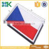 Czech Cross Colored White Red Blue Embroidery Felt Flag Logo Patch thumbnail-2