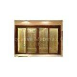 2.0mm profile thickness red sandalwood sound insulation aluminum sliding patio glass doors
