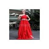 Beaded Ornaments Latest Evening Dress Red