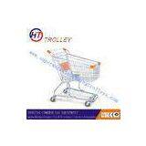 Four Wheeled Supermarket Shopping Trolley Made Of Stainless Steel Wire thumbnail-1
