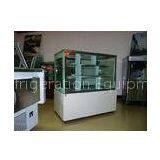 Luxury White Square Cake Display Freezer 1.8 Meter Two Layers