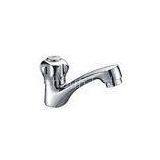 Low Pressure Rotation Handle Lavatory Brass Basin Tap Waterfall Faucet , Single Cold Basin