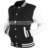 Black embroidery plain varsity jacket wholesale from pak