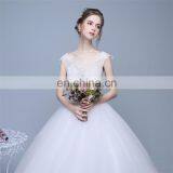 HS1604 Vintage Lace Applique Sheer Wedding Dresses 2017 Elegant Court Train Ruched Tulle Plus Size Bridal Gowns Custom Made thumbnail-4