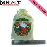 300dz Custom Drawstring Christmas Burlap Gift Bag thumbnail-1
