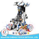 China Manufacturer White Stunt Car Deformation Robot Toys for Kids