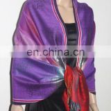 colorful hijab scarf with metallic design:JDP-241_06#
