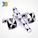 Elegant Black Silver Good Quality Gentleman Custom Metal Cufflinks Tie Clip Set