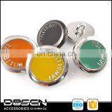Colored Enamel Custom Carved Logo Pattern Round Zinc Alloy Metal Sew On Button Plate Surface Hollow Self for Shirt Clothes Coats thumbnail-1
