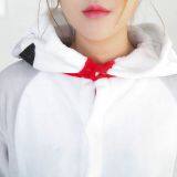 Chi's Sweet Cat Cartoon Flannel Conjoined Polyester Couple Pajamas thumbnail-4