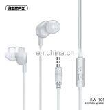 Remax RW-105 Universal Stereo With Mic Wired Earphone For Calls & Music thumbnail-4