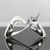 Silver Ceramic Bird Ornaments Home Hotel Fancy Crafts Decoration thumbnail-1