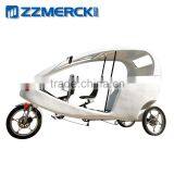 Closed tricycle electric car in-wheel motor