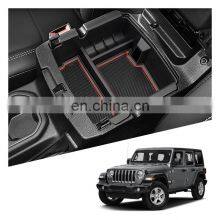 Interior Accessories Parts Silicone Armrest Rest Storage Box Center Control Console Organizer Tray For Jeep Wrangler Jl Jlu
