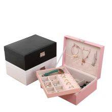 Custom Simple Jewelry Packaging Leather Box Accessories Watch Display Storage Box thumbnail-1