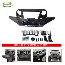 J195-5 Front Bumper Popular 4X4 Offroad Replacement Parts Steel Front Bumper With Bull Bumper Guard For Jeep Wrangler JK 07-17 thumbnail-5