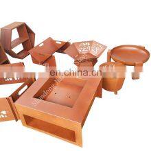 Customized Size Outdoor Wood Burning Garden Fire Pit Square Large Steel Fire Bowl thumbnail-3