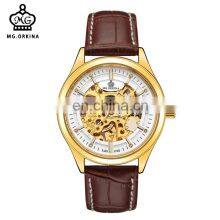 MG.ORKINA MG078 Men's New 2019 Watch Man Leather Strap Automatic Mechanical Casual Mens Classic Watches