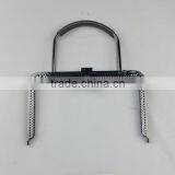 Factory Price DIY Black Chrome Kiss Lock Pinhole Handbag Frame With Handle