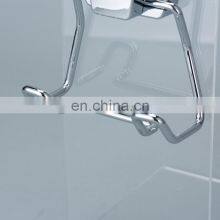 Powerful Vacuum Suction Cup Double Hooks Holder for Towel Robe and Loofah-Steel Double Hook for Bathroom and Kitchen Chrome thumbnail-5