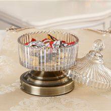 Wholesale Luxury Vintage Crystal Colorful Glass Candy Jars Storage Jar Candle Container With Lid For Festival Use thumbnail-4