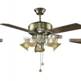Antique Brass Decorative Ceiling Fan With Light thumbnail-1
