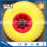 Heavy Duty Small Solid Flat Free Wheelbarrow Wheel PU Foam Wagon Wheel 260x85 3.00-4 thumbnail-4