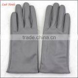 2016 Ladies Spring Fashion Grey All Kinds of Leather Hand Gloves With Ring thumbnail-5