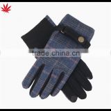 Ladies cheap touch finger fashion woolen gloves with belt