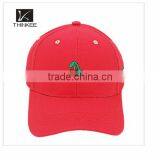 Custom Kids Cotton 6 Panel Baseball Cap With Small Embroidery Pattern