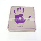 Individual Square-shape Tin Box With Hand Printing for Gift