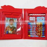 blister box colour pencil crayon set, cute crayon drawing kit for child