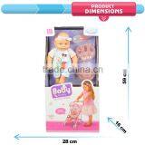 Shantou Hot Item Lovable Small Baby Dolls Wholesalers for Kids With Cart thumbnail-4
