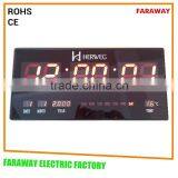 3" Led Calender Wall Clock With Temperature and Week