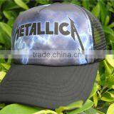 wholesale blank hat with custom brand printed mesh trucker cap hat