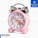 Plastic Two Bell Sweep Movement Pink Blue Green Color Mickey Clocks Plastic Table Vibrating Alarm Clocks Cheap Price From China