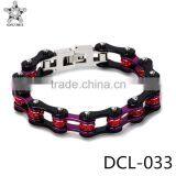 New Stainless Steel Crystal Bike Chain Bracelet for Women Cool Designs Jewelry Quality Choice