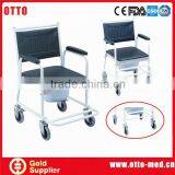 Elderly Mobile Commode Chairs With Footrest