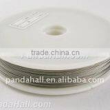 Tiger Tail, Stringing Materials, Silver-Gray, 0.35mm in diameter, about 90m/roll (L0.35MM01)