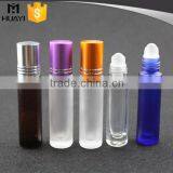 8ml and 10ml Frosted Blue Glass Roll on Bottle for Essential Oil With Black Cap Quality Choice