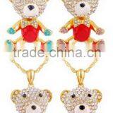 Metal Alloy Bear Cat Animal Children Pure Gold Necklace thumbnail-1