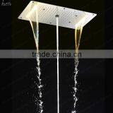 Luxury Bathroom Accessories 380*700mm Embedded Ceiling Shower Mixer Rain Shower Faucet Bubble Mist thumbnail-4