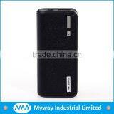 Bulk Cheap Leather Power Bank Charger / Portable Mobile Battery Charger 6000mah for Promotional Gift