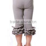 Chevron Petti Brown Shorts Hemline Ruffle 100% Baby Girls Cotton Summer Shorts thumbnail-3