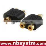 RCA Plug to 2x RCA Jack Adaptor
