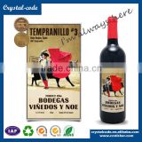High quality custom adhesive waterproof wine bottle label for glass bottle
