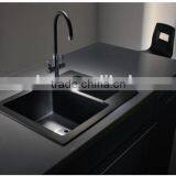 Acylic Solid Surface Black Royal Kitchen Sinks,artificial Stone Double Kitchen Sink ,resin Stone Sink thumbnail-1